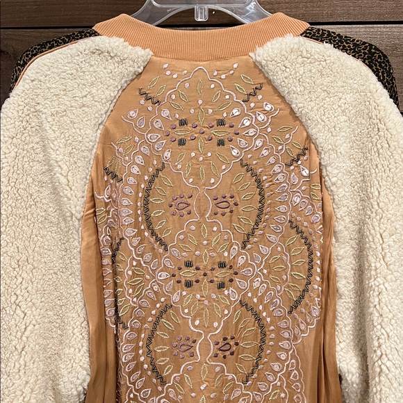 NWT Free People Women's Wicked Games Reversible Jacket Liquid Sand Size XL - Picture 9 of 11